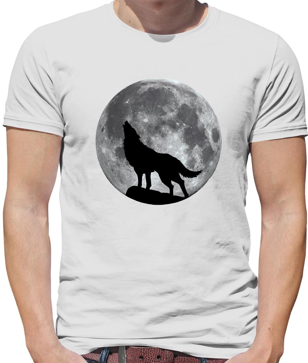 Dressdown Wolf Moon Silhouette Mens T-Shirt Dressdown Wolf Moon Silhouette Mens T-Shirt