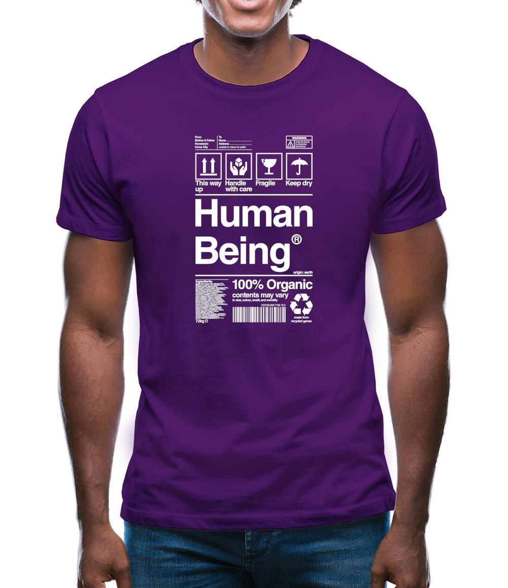 100% Organic Human Being Mens T-Shirt