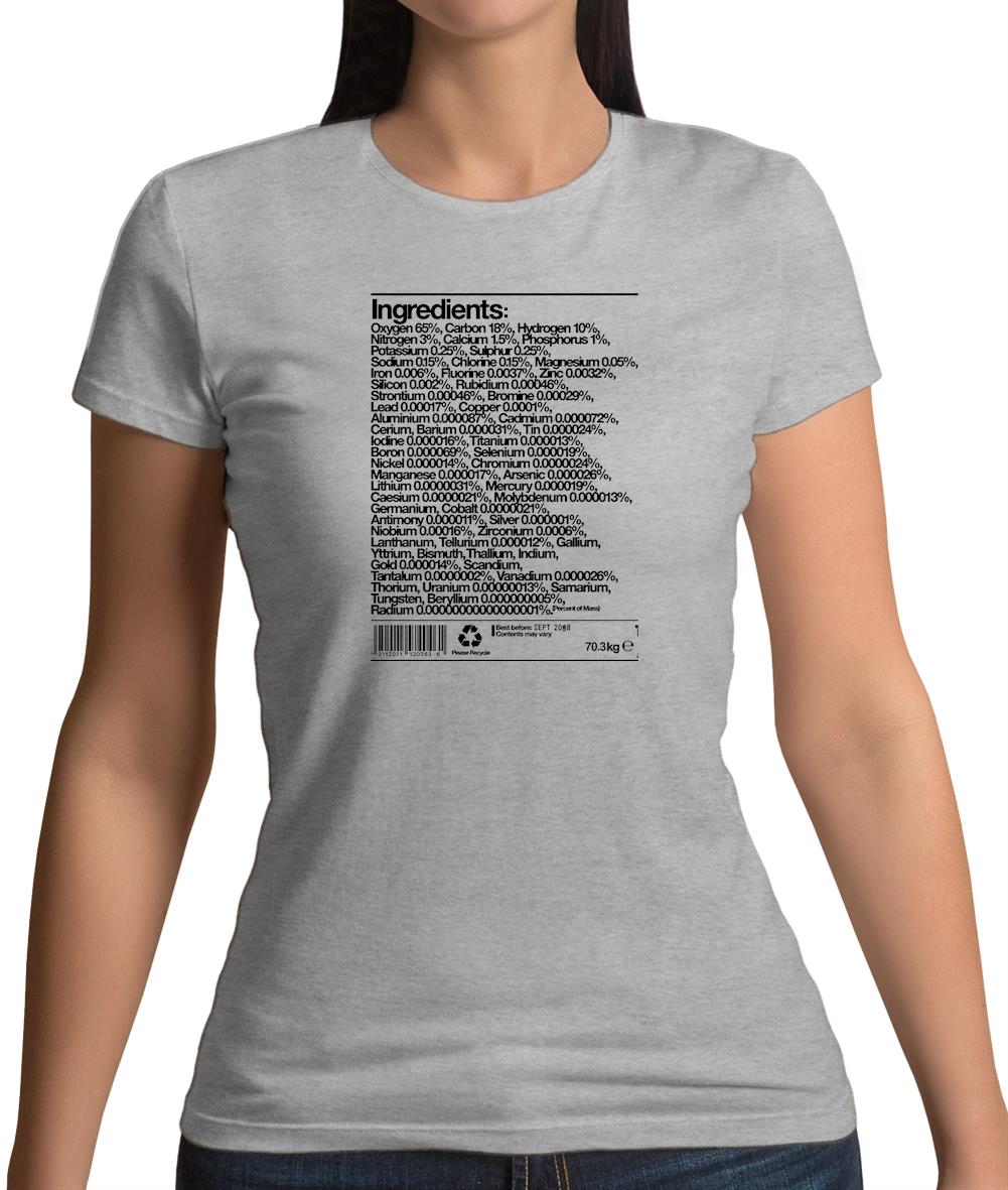 Human Ingredients Womens T-Shirt Human Ingredients Womens T-Shirt