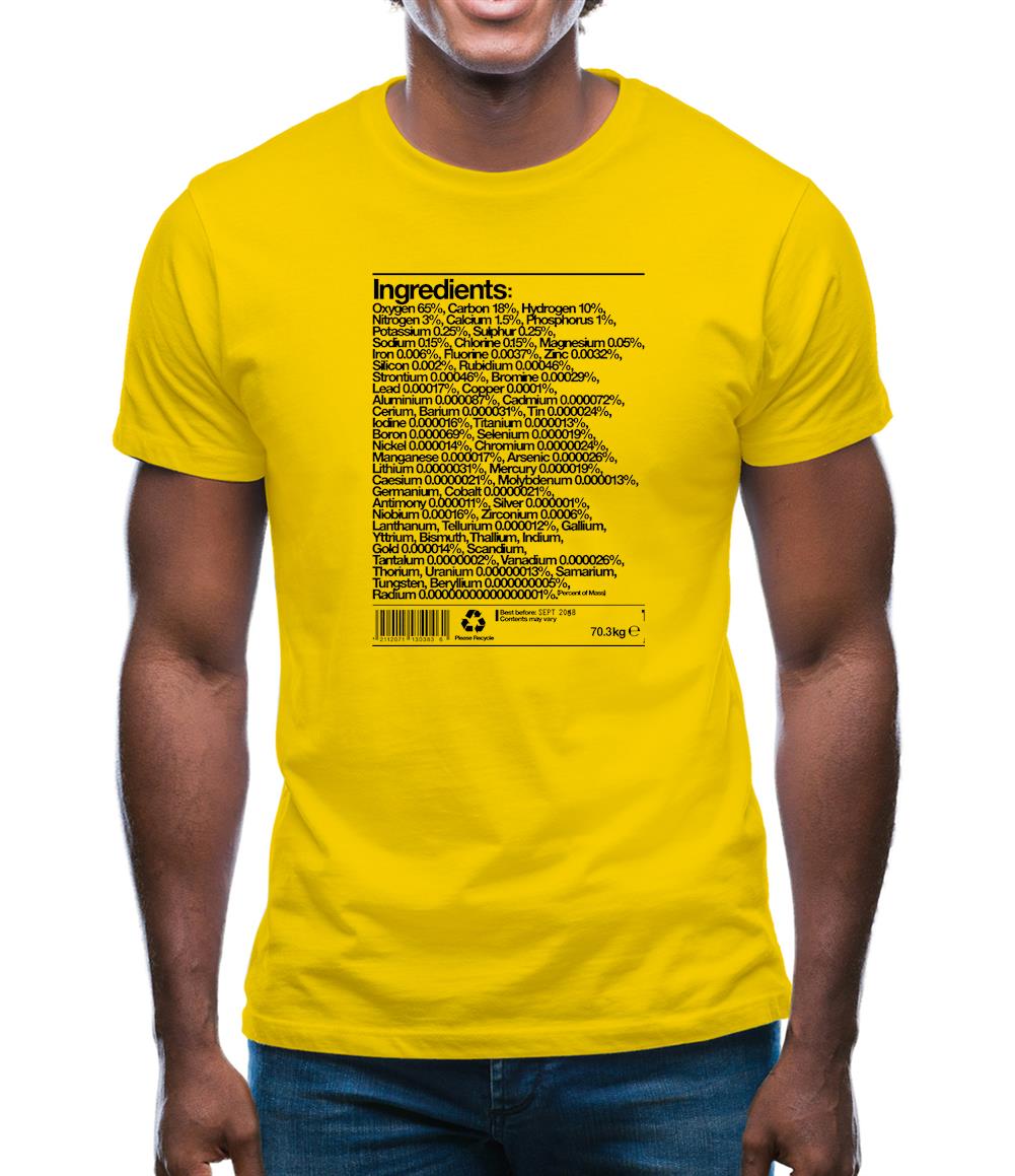 Human Ingredients Mens T-Shirt Human Ingredients Mens T-Shirt