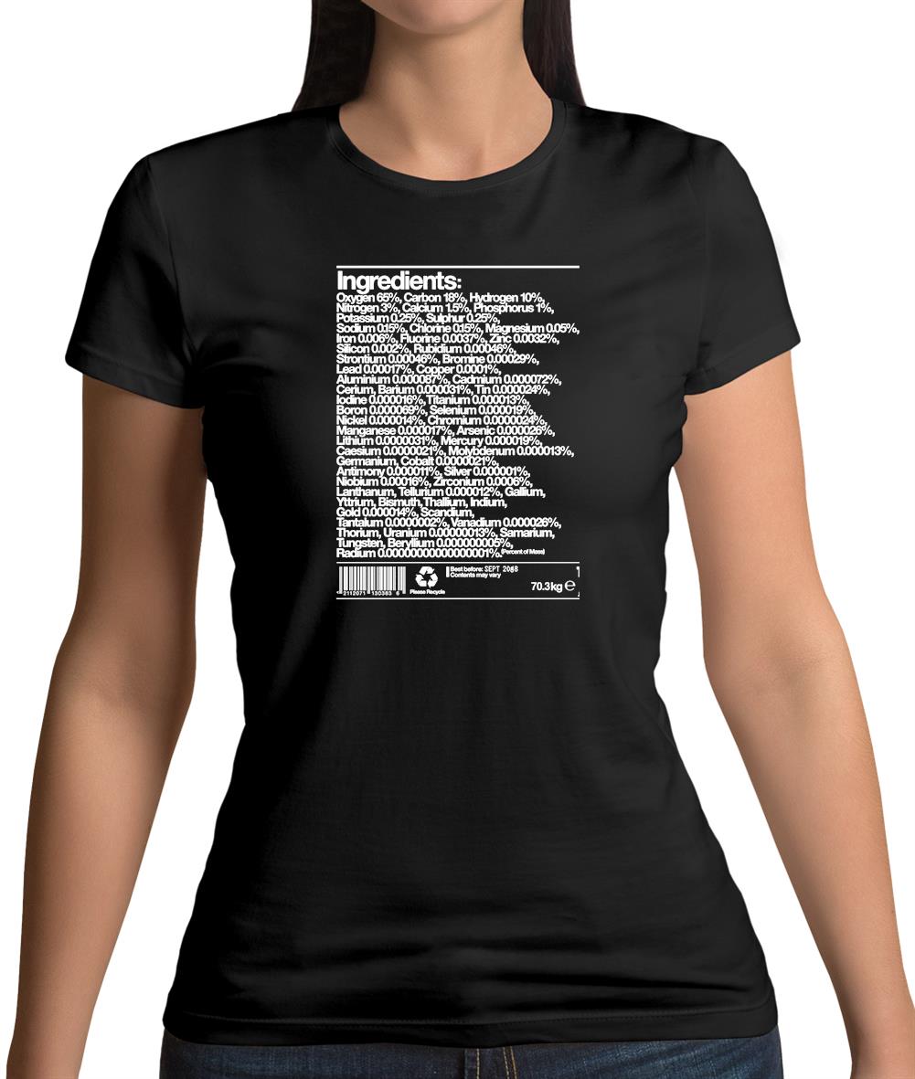 Human Ingredients Womens T-Shirt Human Ingredients Womens T-Shirt
