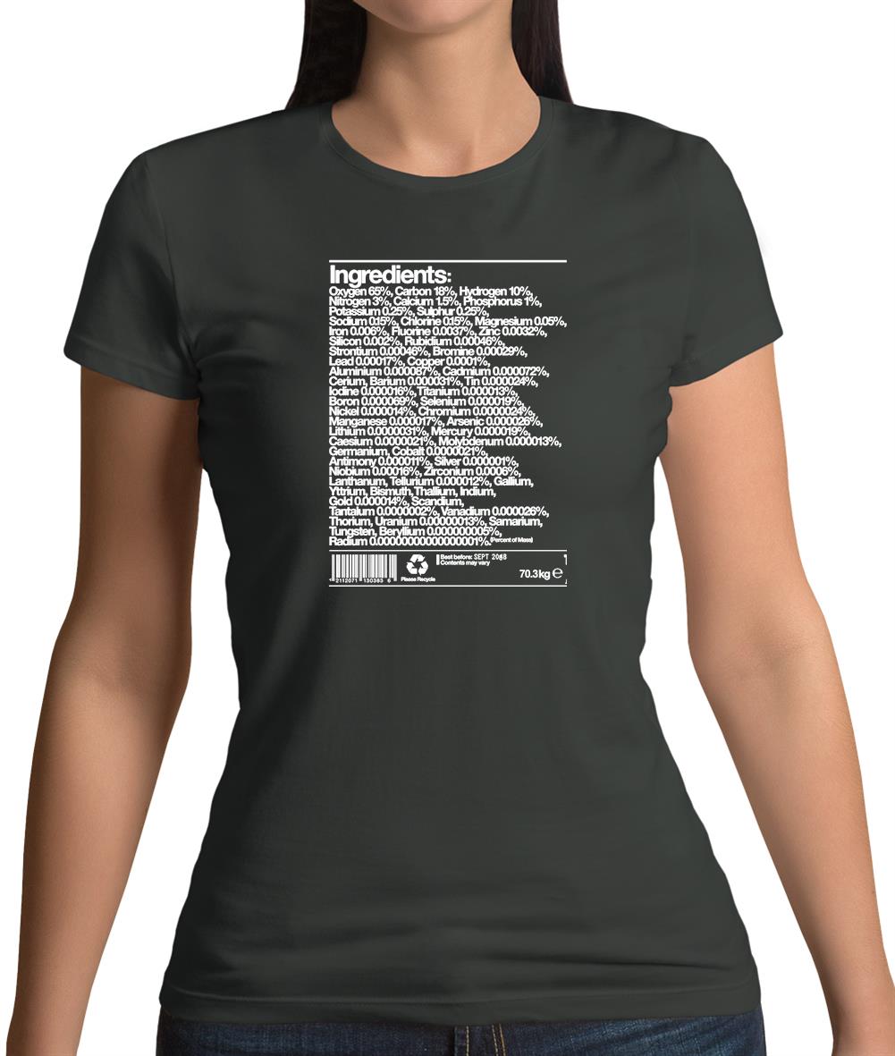 Human Ingredients Womens T-Shirt Human Ingredients Womens T-Shirt