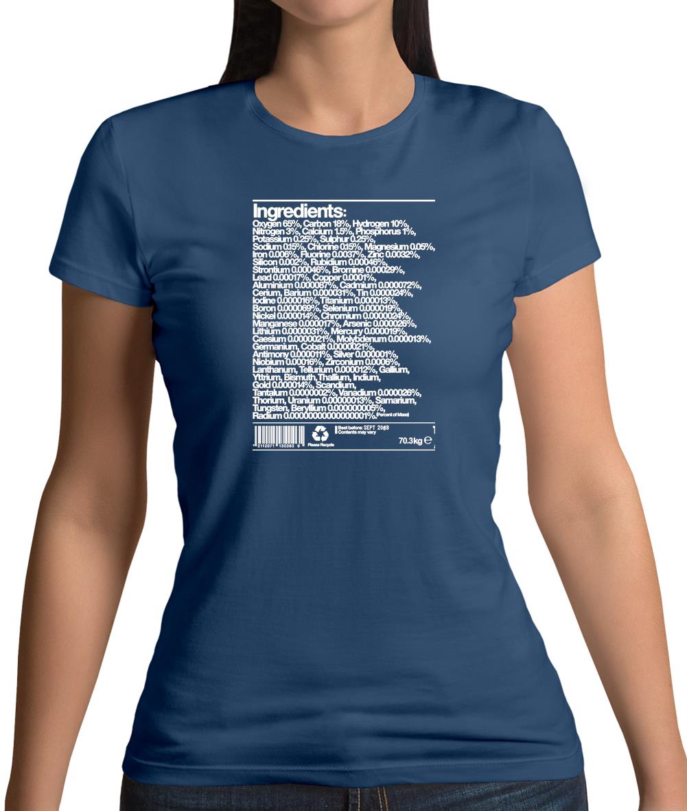 Human Ingredients Womens T-Shirt Human Ingredients Womens T-Shirt