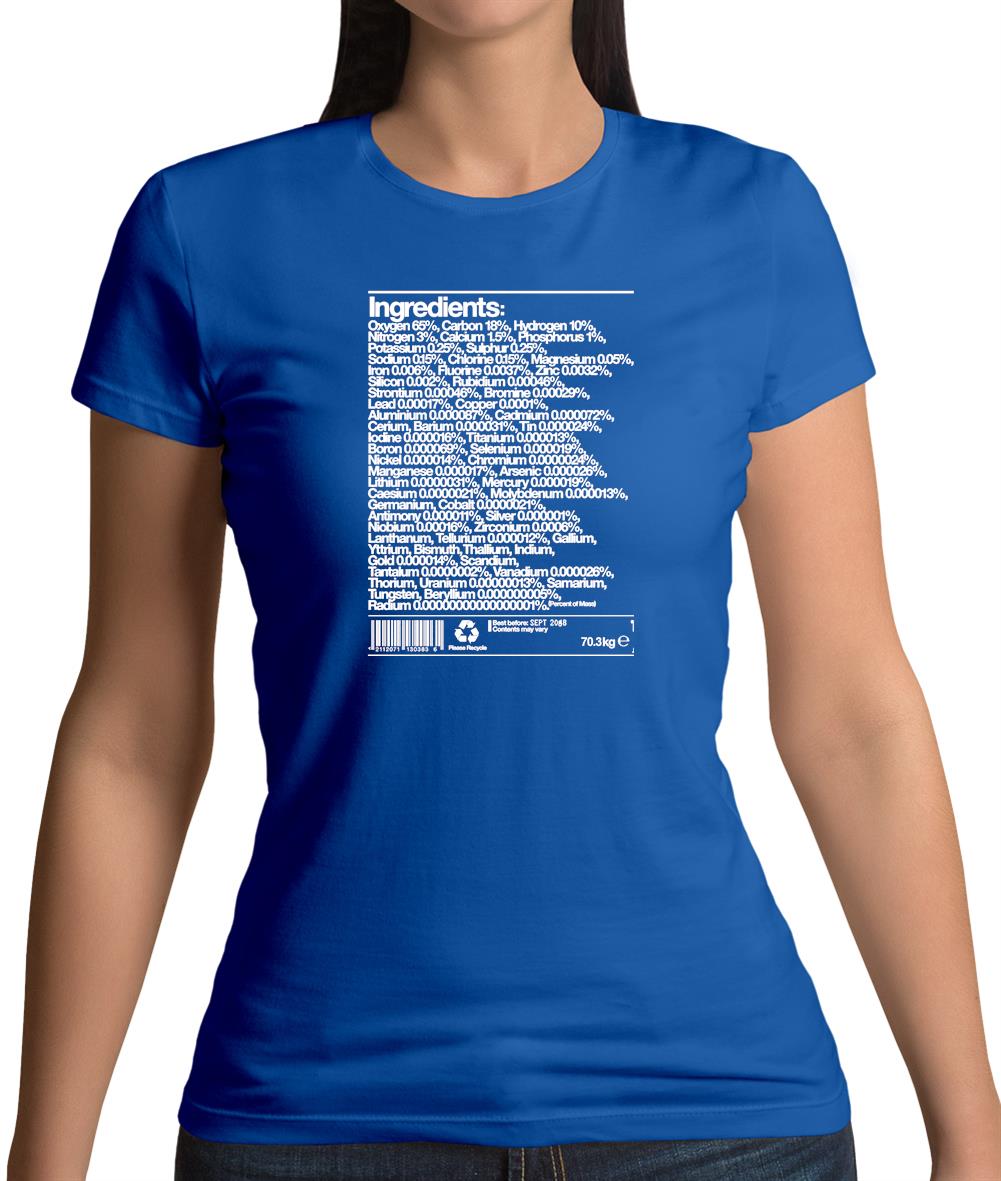 Human Ingredients Womens T-Shirt Human Ingredients Womens T-Shirt