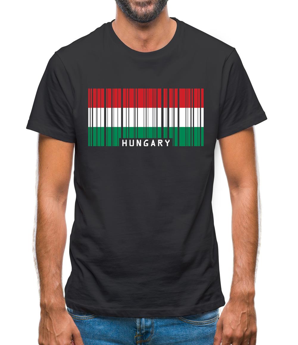 Hungary Barcode Style Flag Mens T-Shirt Hungary Barcode Style Flag Mens T-Shirt