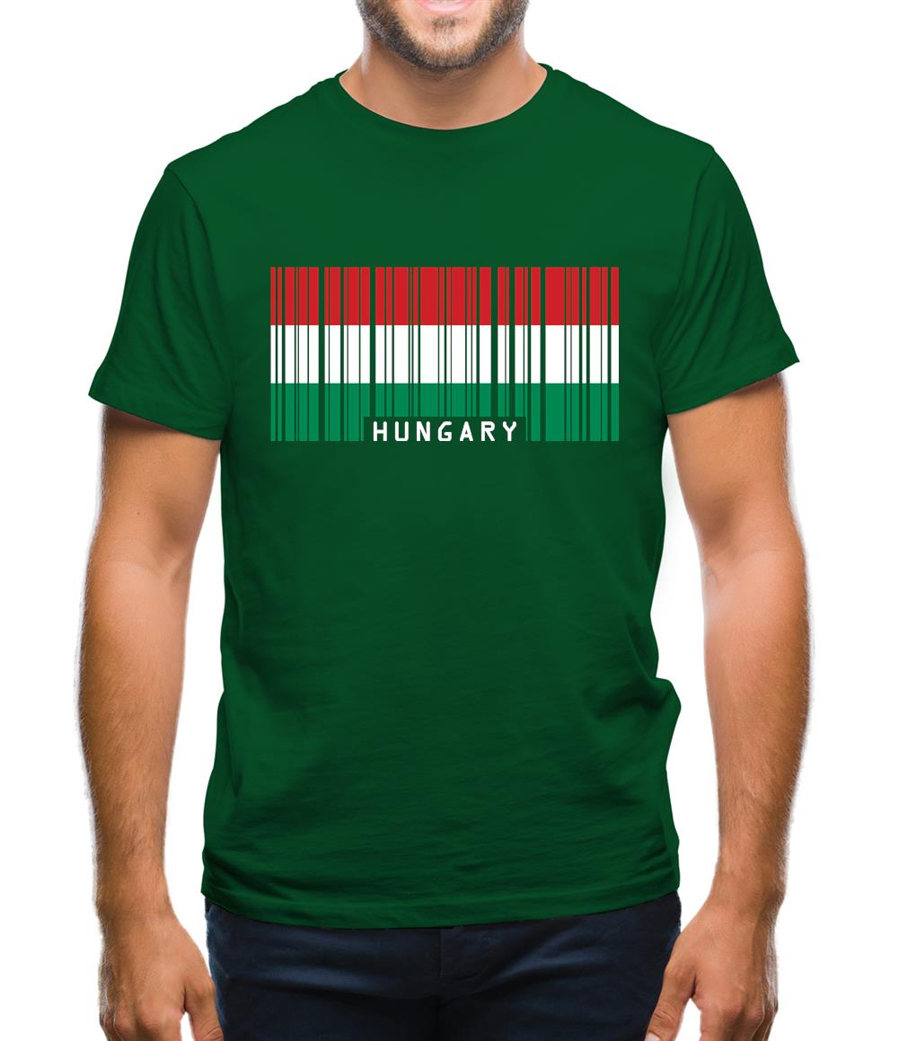 Hungary Barcode Style Flag Mens T-Shirt Hungary Barcode Style Flag Mens T-Shirt