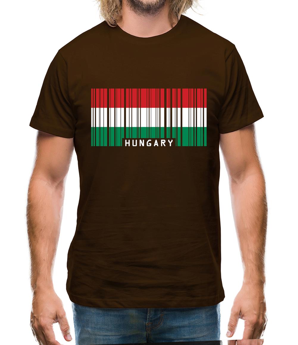 Hungary Barcode Style Flag Mens T-Shirt Hungary Barcode Style Flag Mens T-Shirt