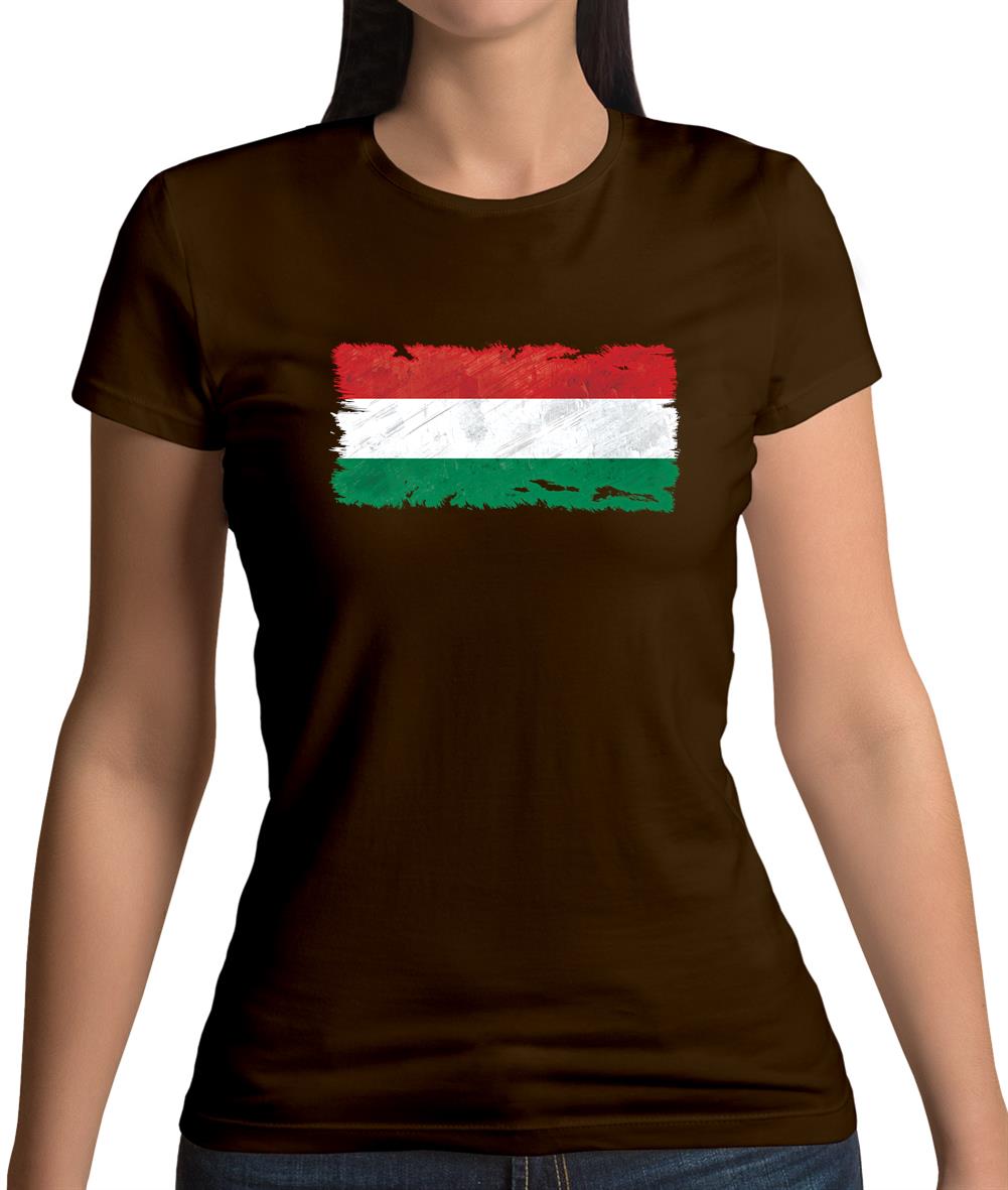 Hungary Grunge Style Flag Womens T-Shirt Hungary Grunge Style Flag Womens T-Shirt