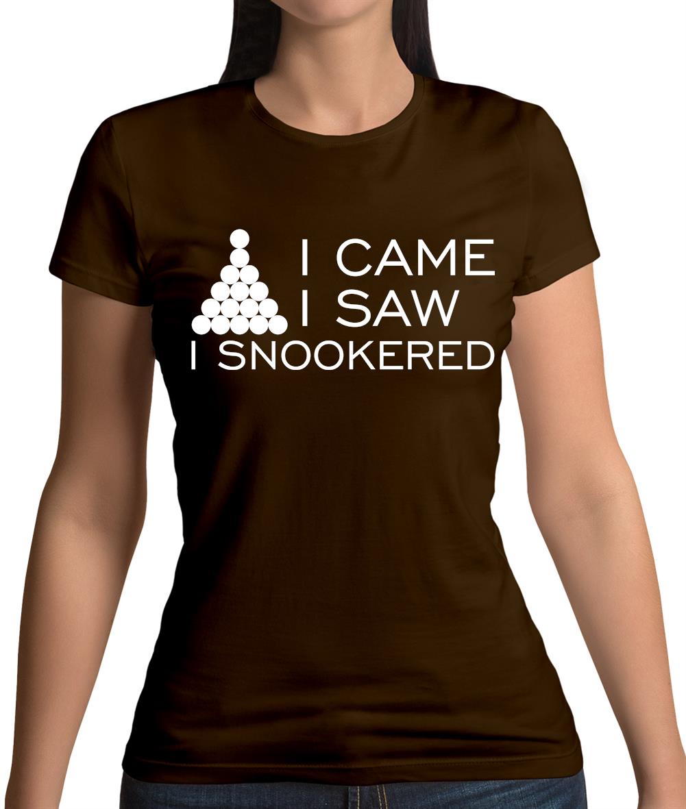 I Came I Saw I Snookered Womens T-Shirt I Came I Saw I Snookered Womens T-Shirt