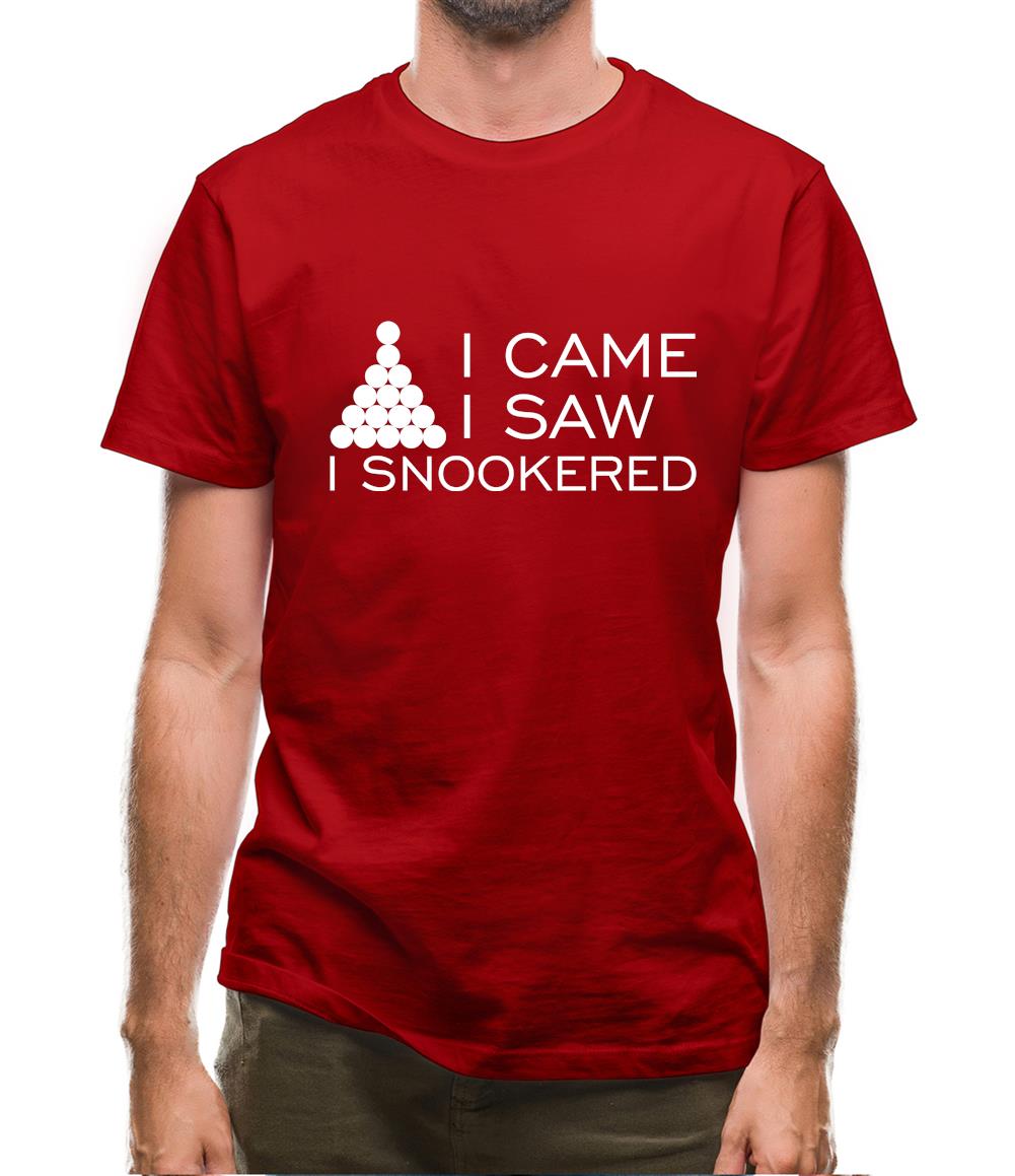I Came I Saw I Snookered Mens T-Shirt I Came I Saw I Snookered Mens T-Shirt