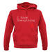 I Know Everything unisex hoodie I Know Everything unisex hoodie