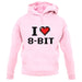 I Love 8-Bit unisex hoodie