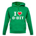 I Love 8-Bit unisex hoodie