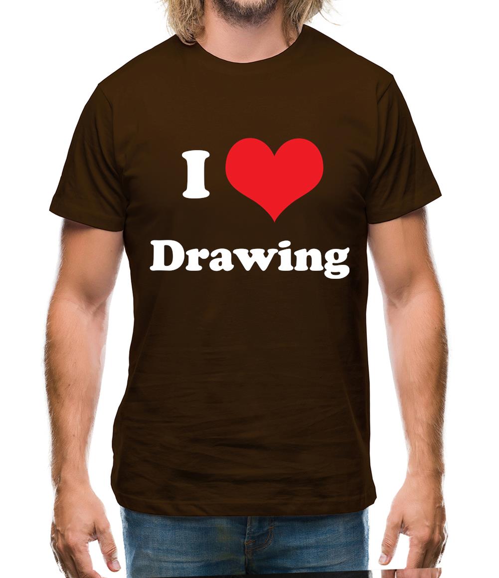 I Love Drawing Mens T-Shirt I Love Drawing Mens T-Shirt