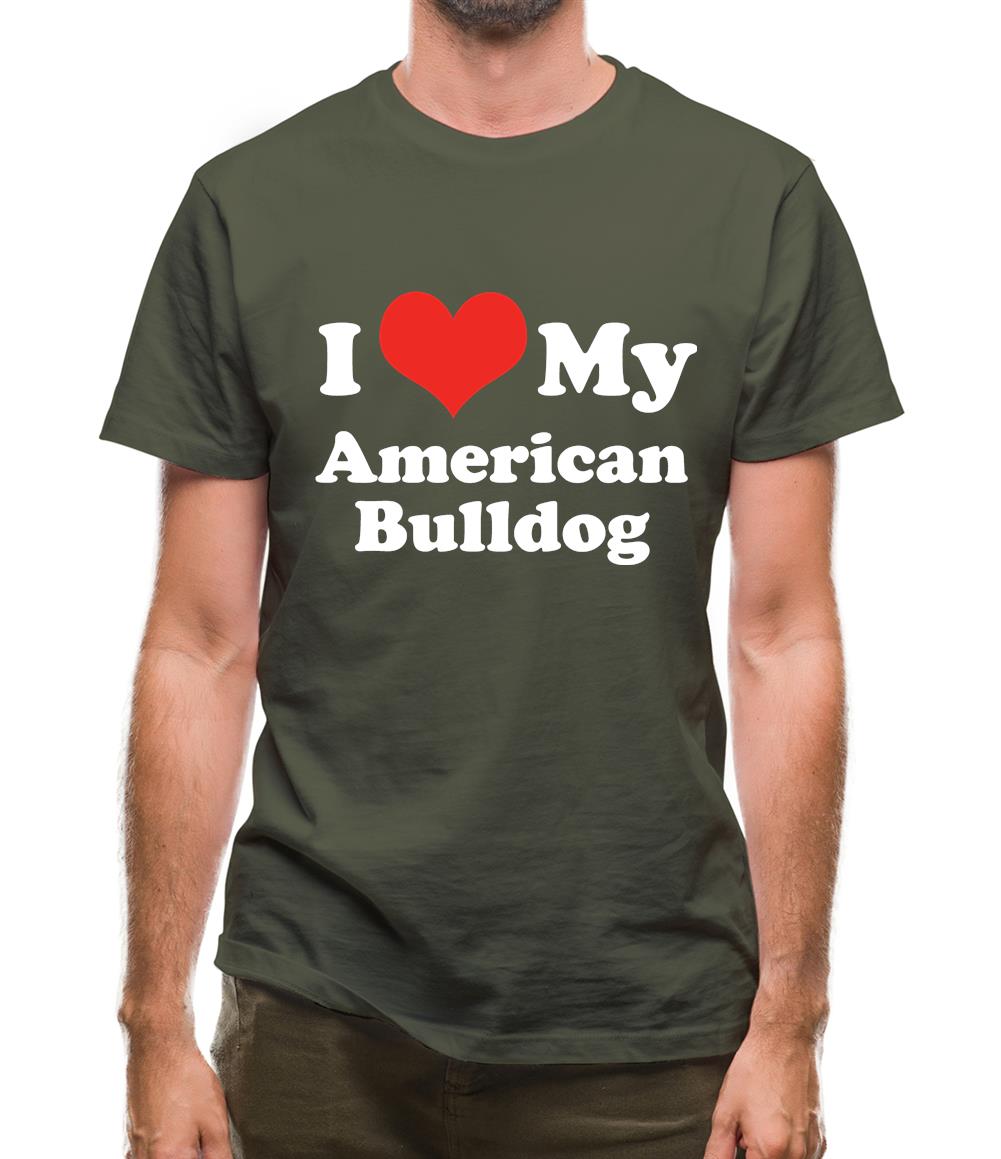I Love My American Bulldog Mens T-Shirt I Love My American Bulldog Mens T-Shirt