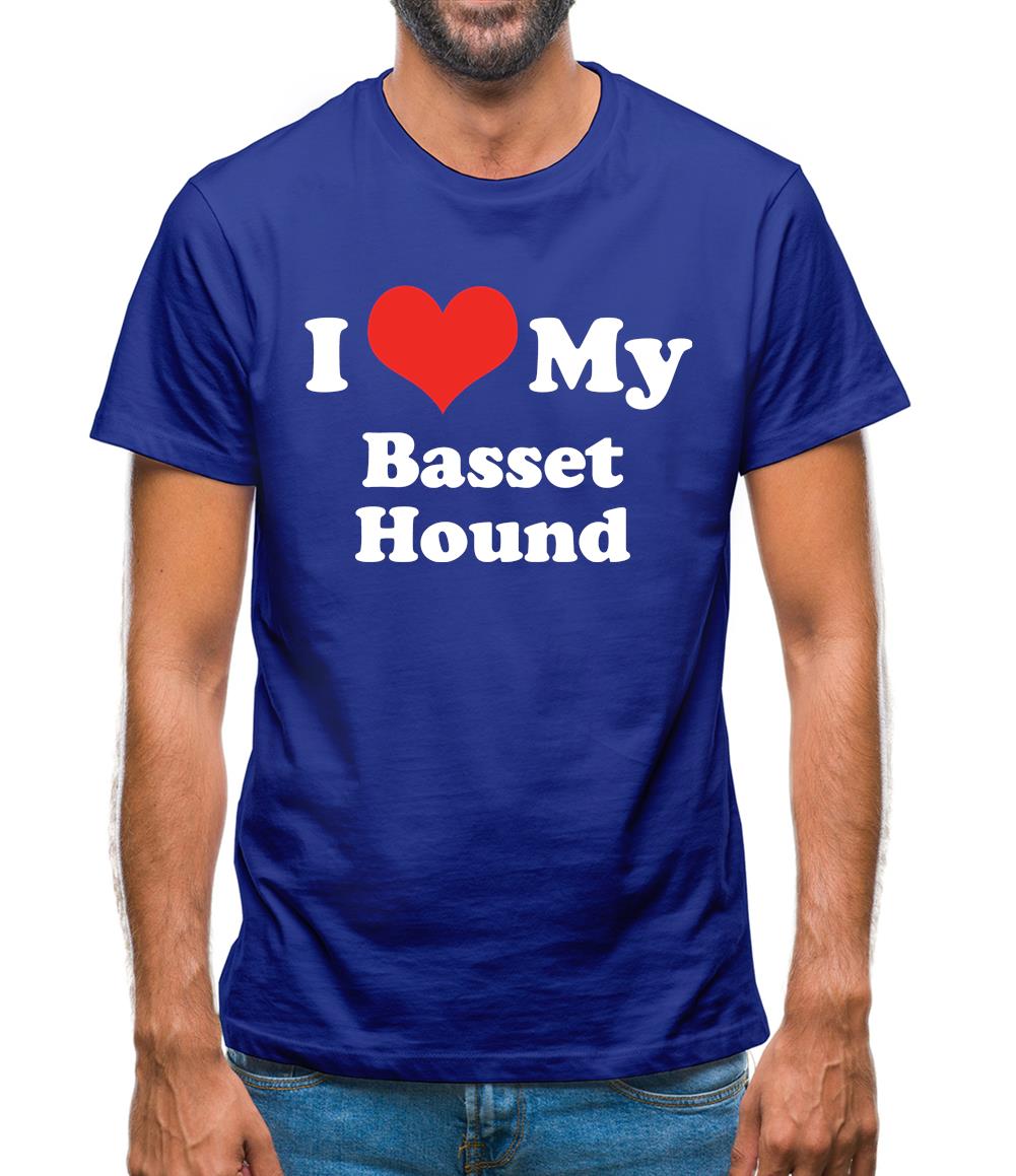 I Love My Basset Hound Mens T-Shirt I Love My Basset Hound Mens T-Shirt