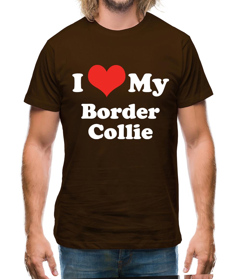 I Love My Border Collie Mens T-Shirt I Love My Border Collie Mens T-Shirt