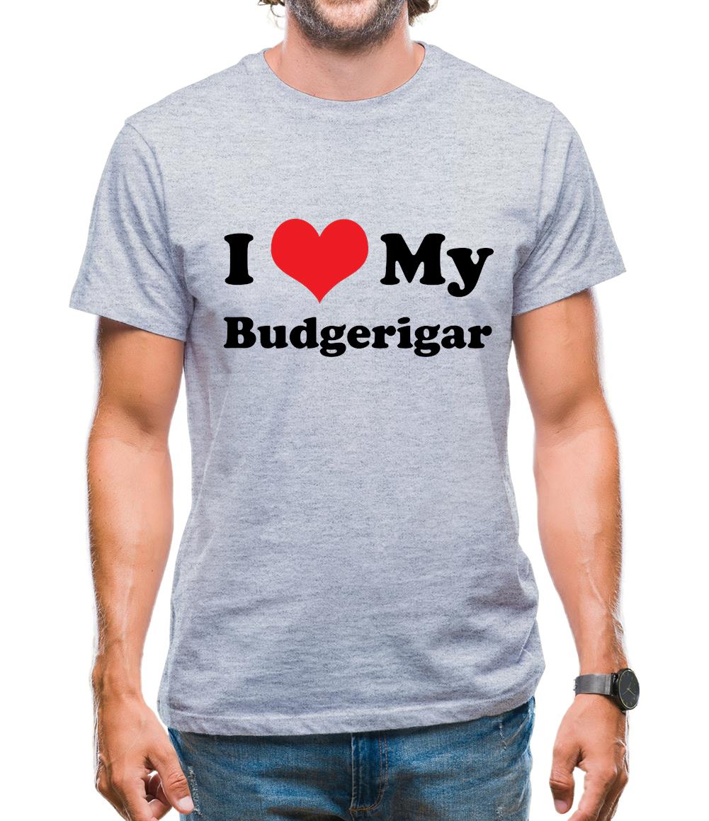I Love My Budgerigar Mens T-Shirt I Love My Budgerigar Mens T-Shirt