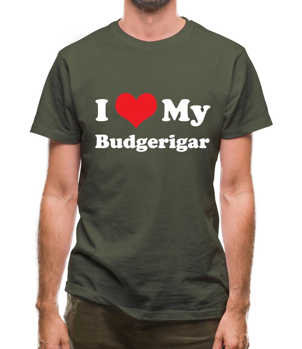 I Love My Budgerigar Mens T-Shirt I Love My Budgerigar Mens T-Shirt