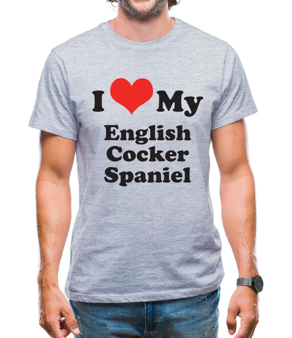 I Love My English Cocker Spaniel Mens T-Shirt I Love My English Cocker Spaniel Mens T-Shirt