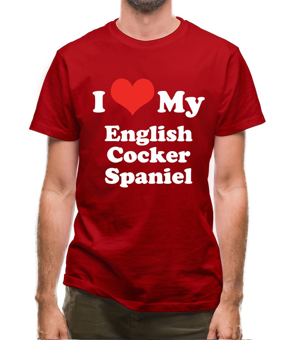 I Love My English Cocker Spaniel Mens T-Shirt I Love My English Cocker Spaniel Mens T-Shirt