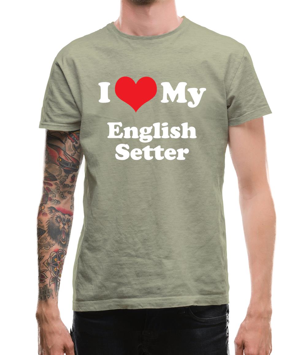 I Love My English Setter Mens T-Shirt I Love My English Setter Mens T-Shirt
