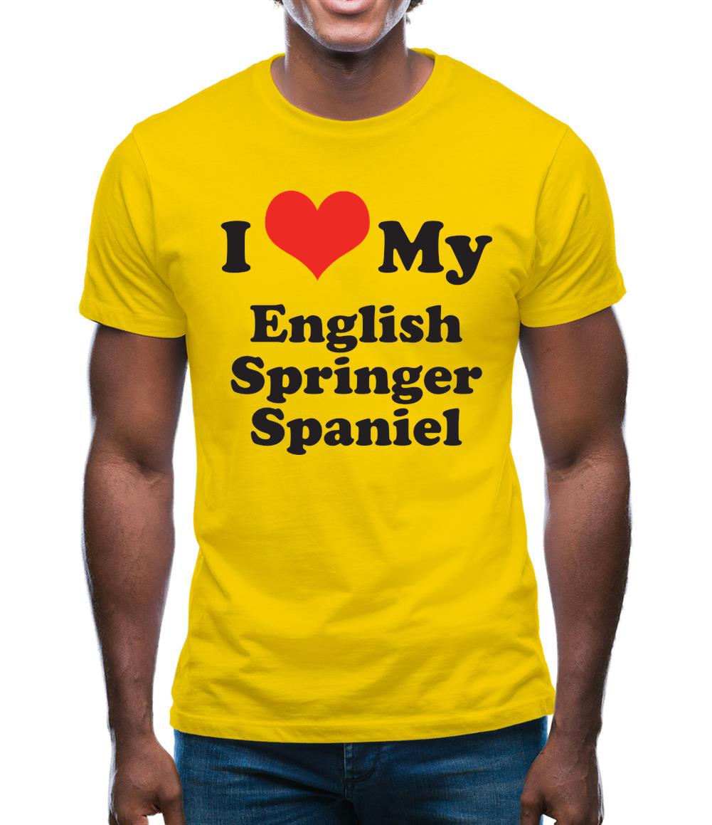 I Love My English Springer Spaniel Mens T-Shirt I Love My English Springer Spaniel Mens T-Shirt