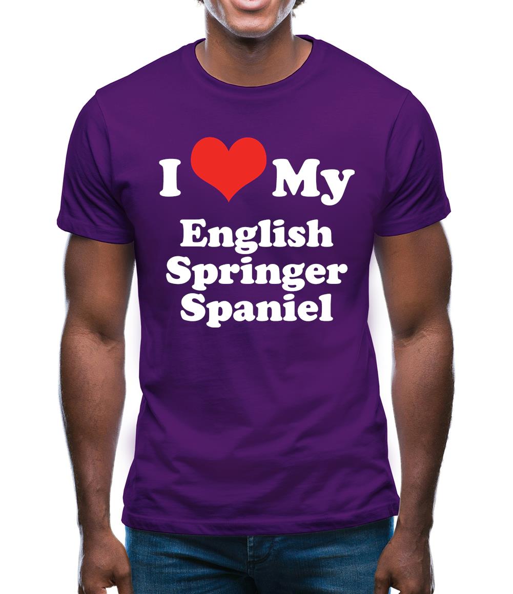 I Love My English Springer Spaniel Mens T-Shirt I Love My English Springer Spaniel Mens T-Shirt