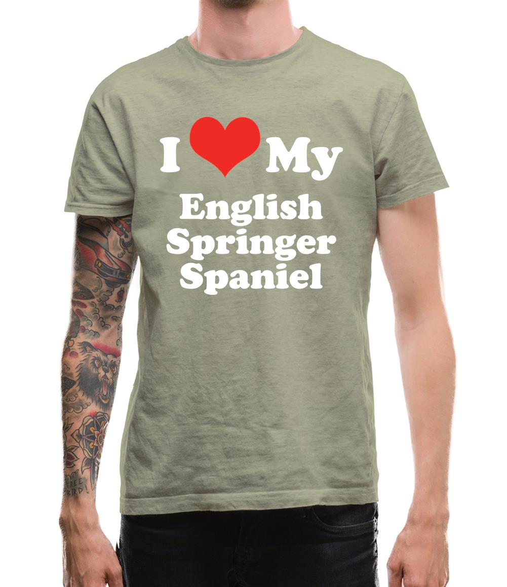 I Love My English Springer Spaniel Mens T-Shirt I Love My English Springer Spaniel Mens T-Shirt