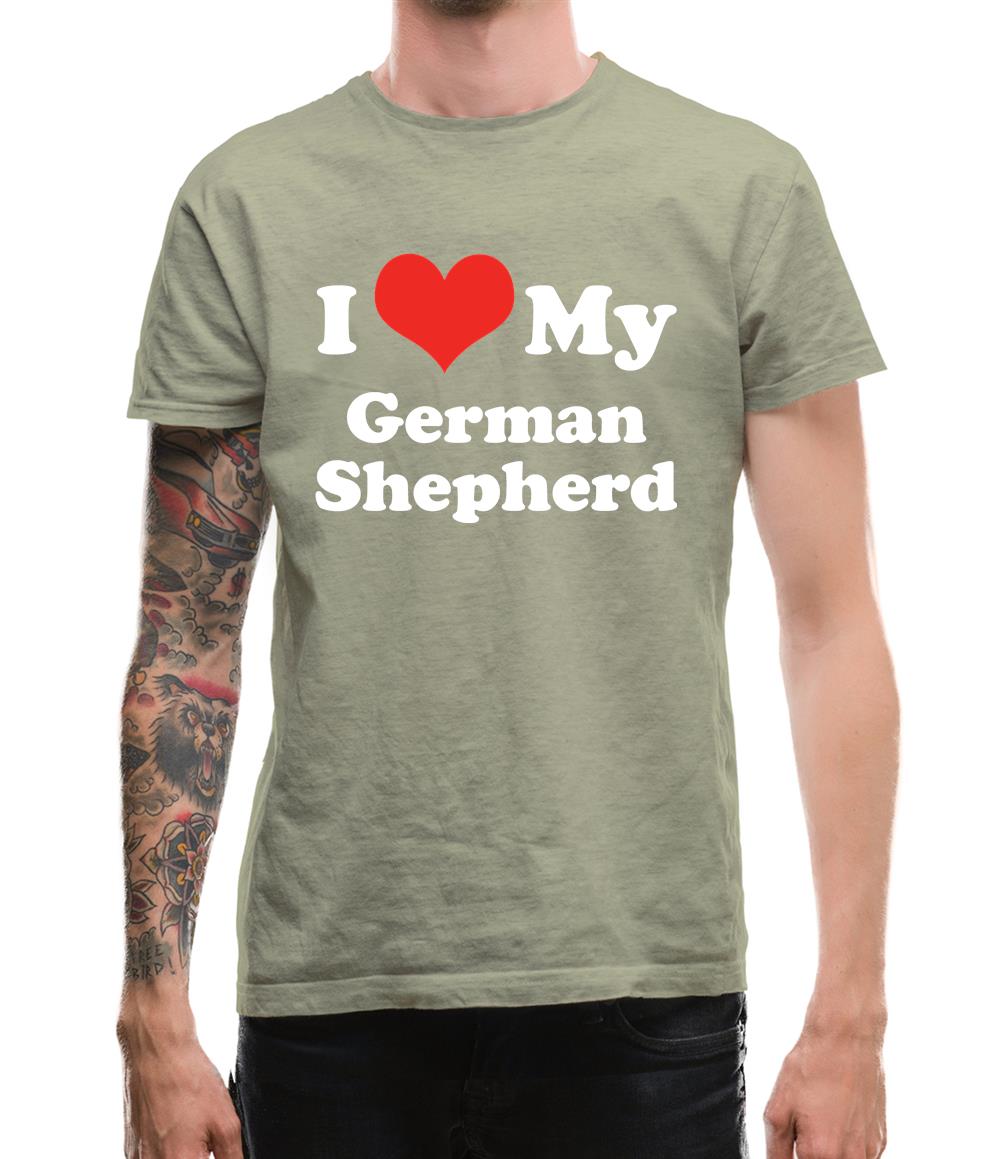 I Love My German Shepherd Mens T-Shirt I Love My German Shepherd Mens T-Shirt