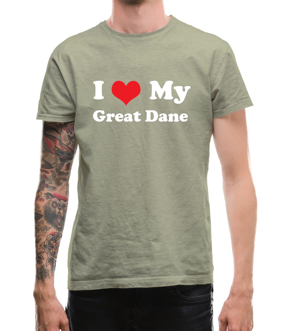 I Love My Great Dane Mens T-Shirt I Love My Great Dane Mens T-Shirt