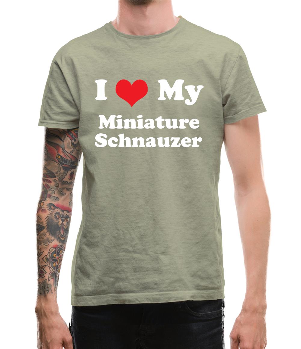 I Love My Miniature Schnauzer Mens T-Shirt I Love My Miniature Schnauzer Mens T-Shirt