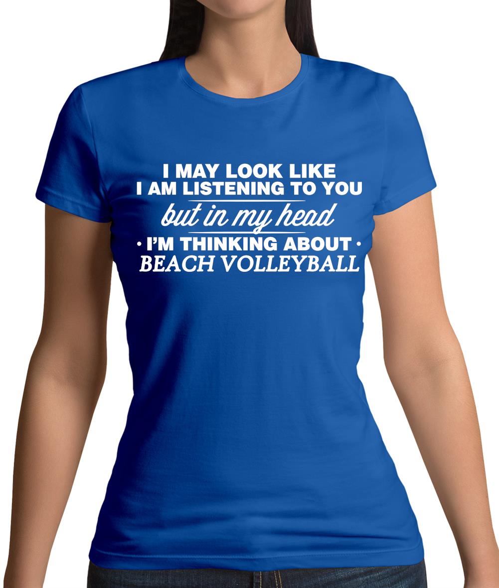 In My Head I'm Beach Volleyball Womens T-Shirt