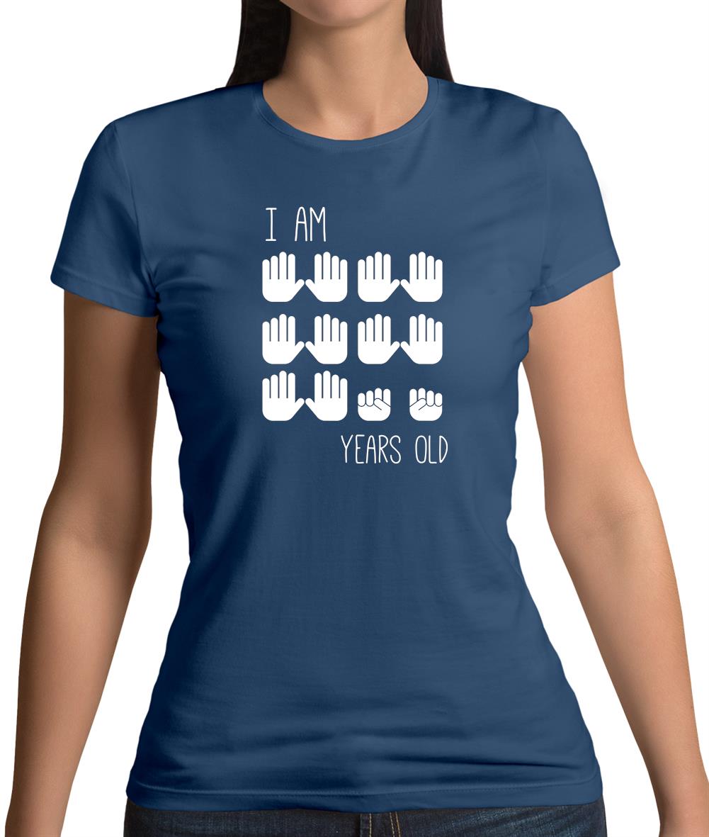 I Am 50 Years Old (Hands) Womens T-Shirt I Am 50 Years Old (Hands) Womens T-Shirt