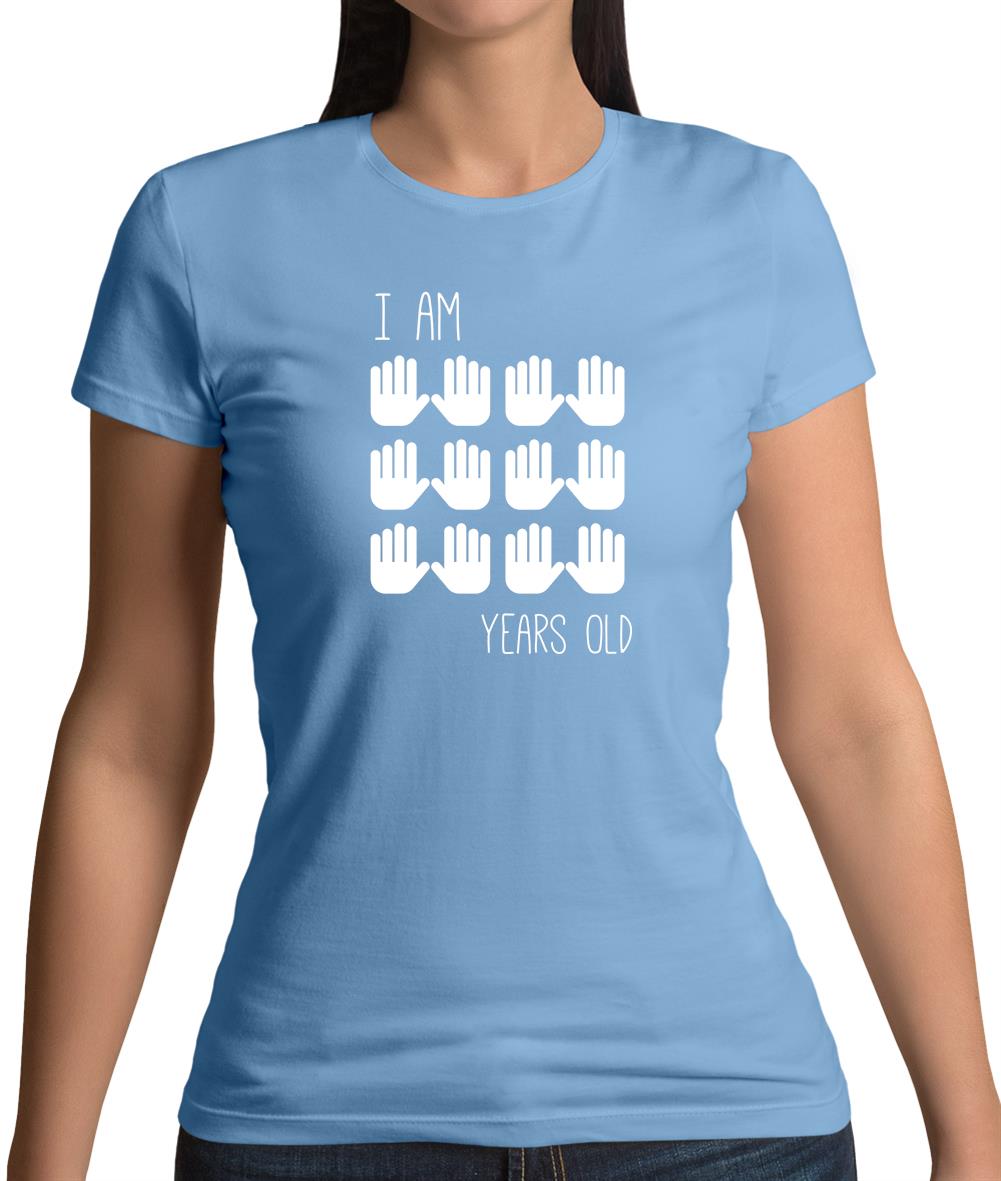 I Am 60 Years Old (Hands) Womens T-Shirt I Am 60 Years Old (Hands) Womens T-Shirt