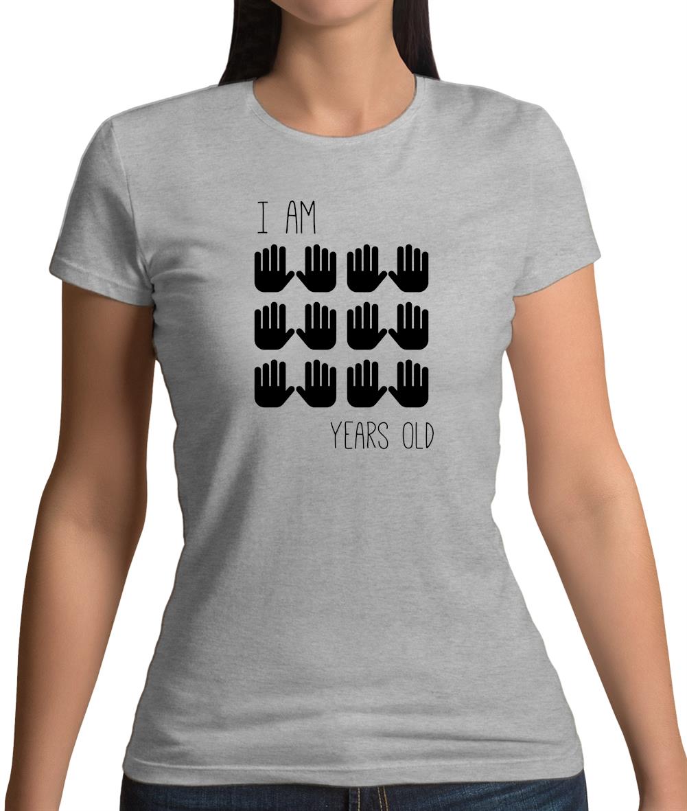 I Am 60 Years Old (Hands) Womens T-Shirt I Am 60 Years Old (Hands) Womens T-Shirt