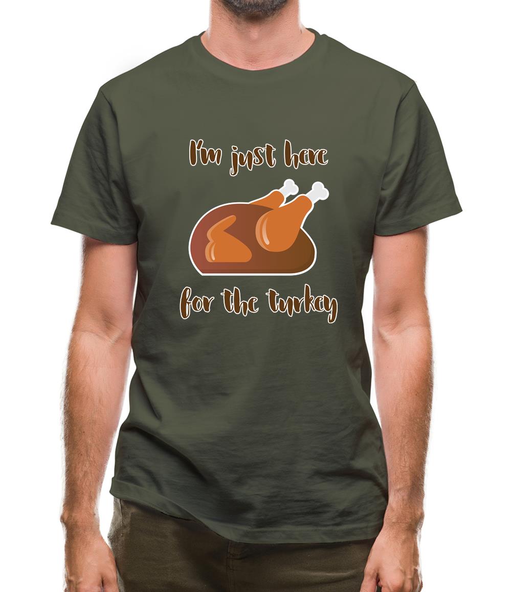 Here For The Turkey Mens T-Shirt Here For The Turkey Mens T-Shirt