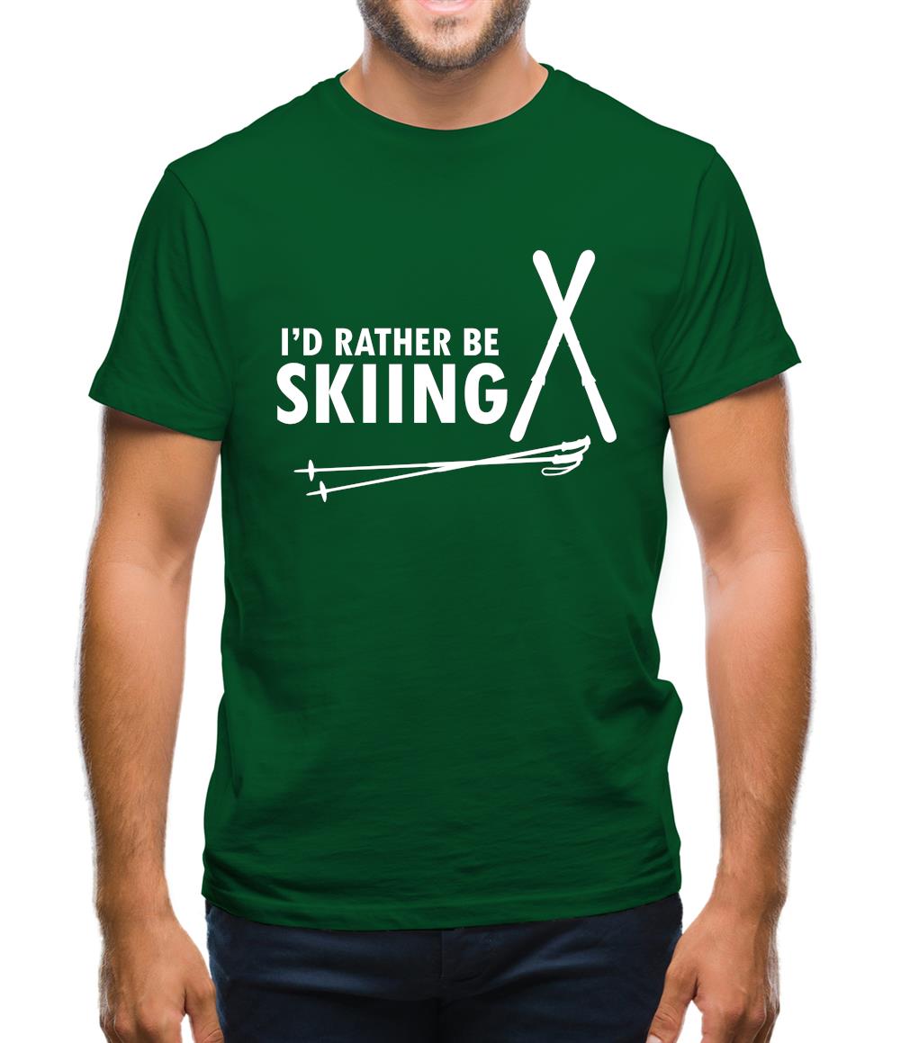 I'd Rather Be Skiing Mens T-Shirt I'd Rather Be Skiing Mens T-Shirt
