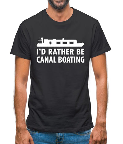 I'd Rather Be Canal Boating Mens T-Shirt
