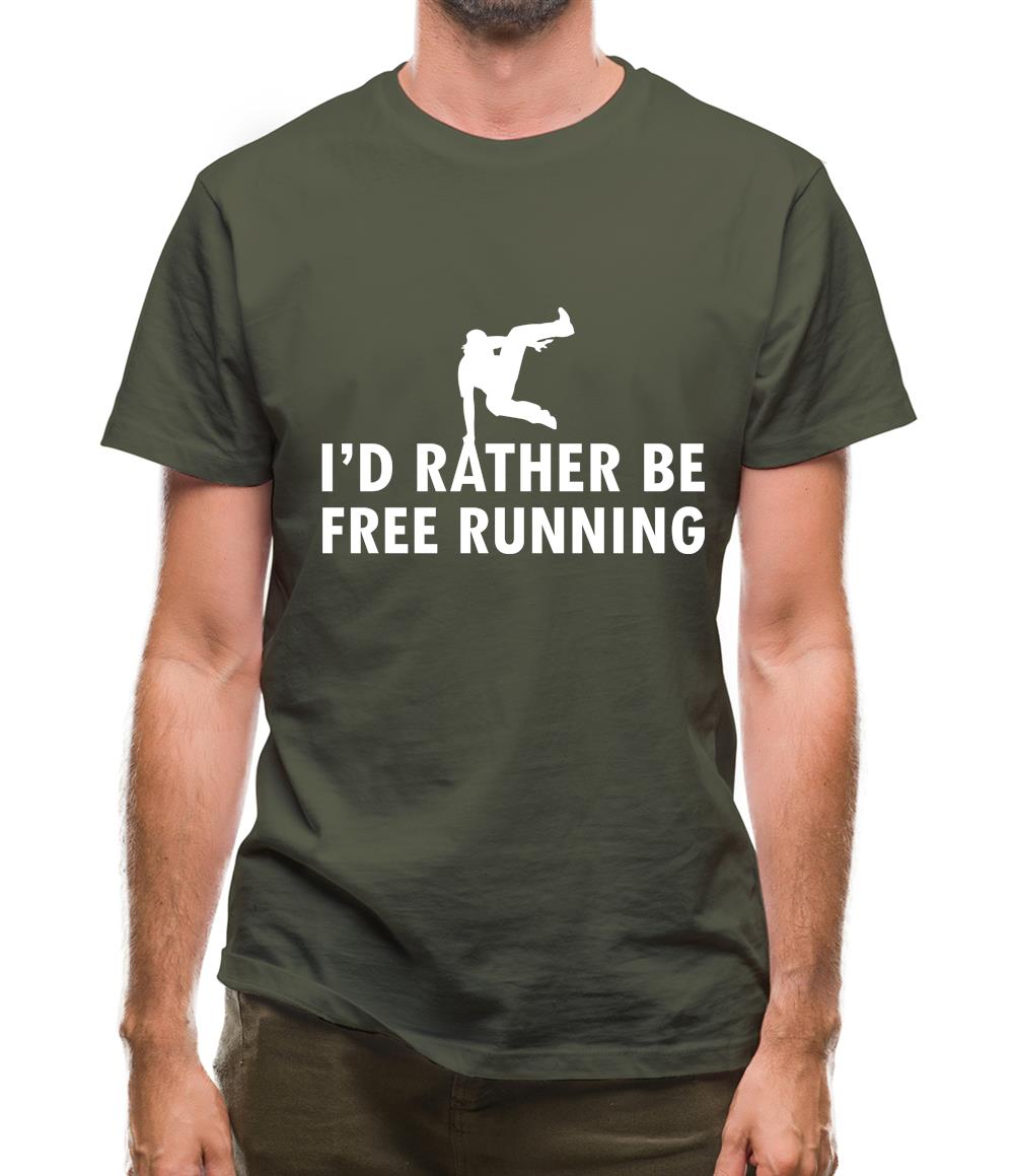 I'd Rather Be Free Rrunning Mens T-Shirt I'd Rather Be Free Rrunning Mens T-Shirt
