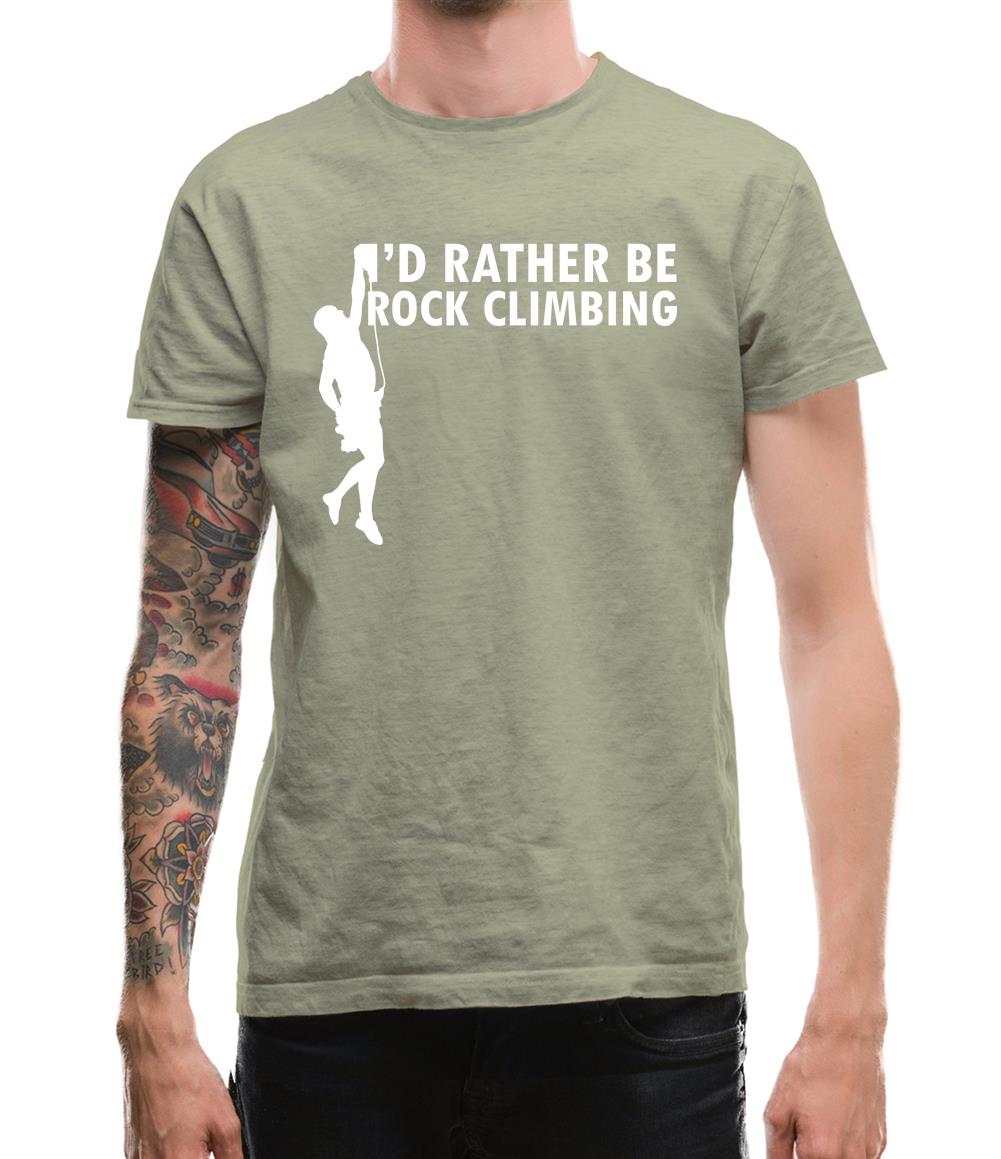 I'd Rather Be Rock Climbing Mens T-Shirt I'd Rather Be Rock Climbing Mens T-Shirt