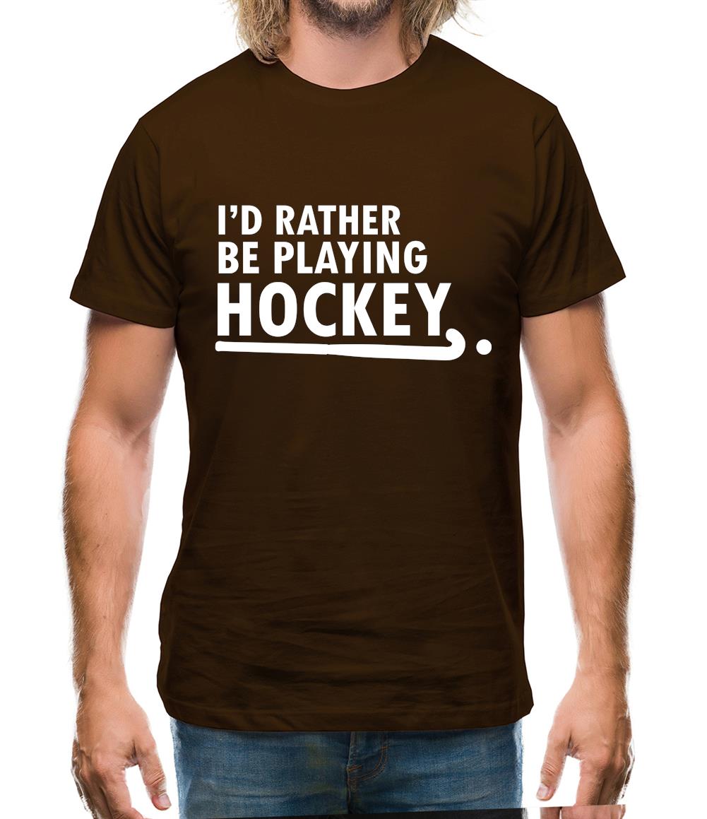 I'd Rather Be Playing Hockey Mens T-Shirt I'd Rather Be Playing Hockey Mens T-Shirt