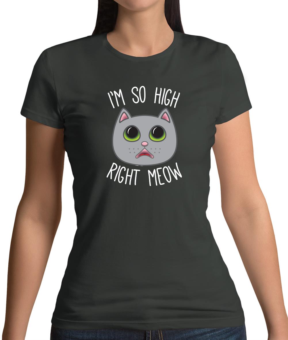 I'm So High Right Meow Womens T-Shirt I'm So High Right Meow Womens T-Shirt
