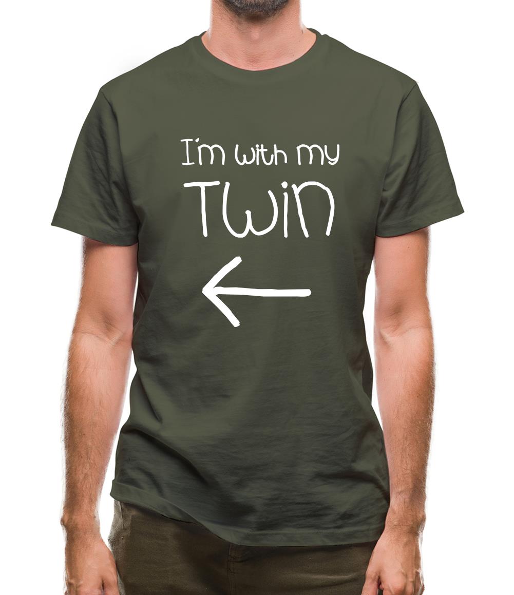 I'm With My Twin ( Left) Mens T-Shirt I'm With My Twin ( Left) Mens T-Shirt