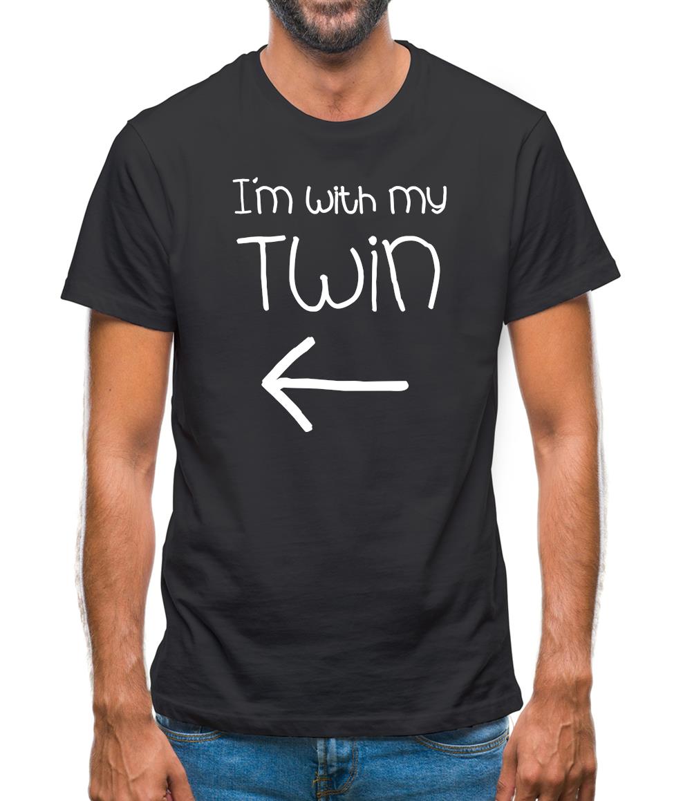 I'm With My Twin ( Left) Mens T-Shirt I'm With My Twin ( Left) Mens T-Shirt