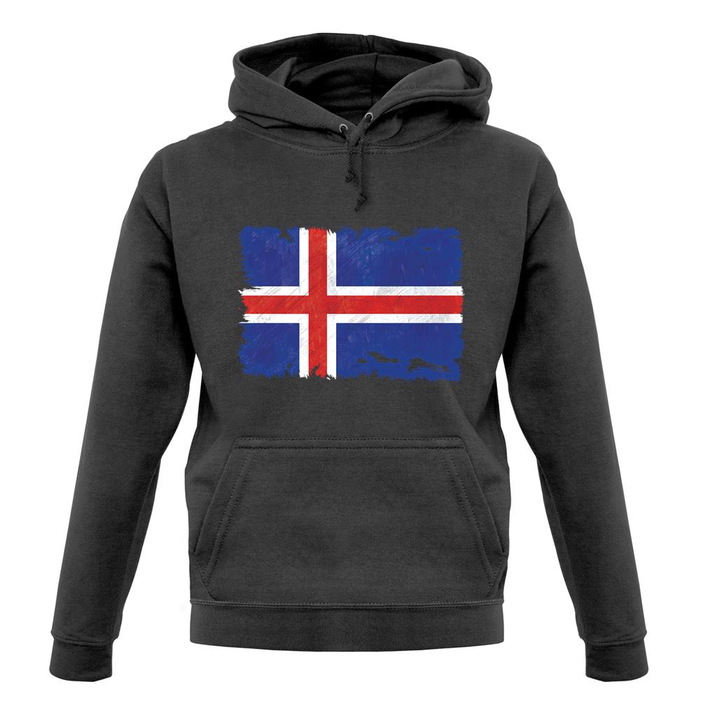 Iceland Grunge Style Flag unisex hoodie Iceland Grunge Style Flag unisex hoodie