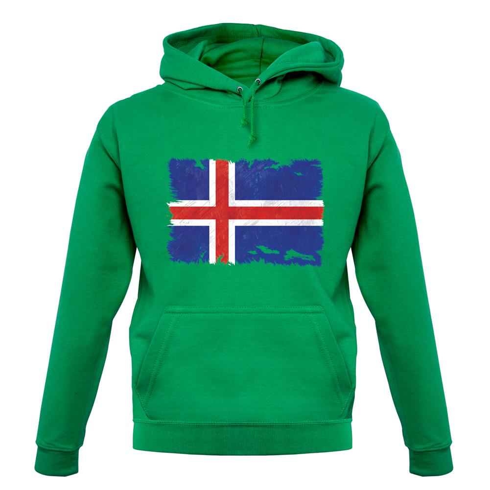 Iceland Grunge Style Flag unisex hoodie Iceland Grunge Style Flag unisex hoodie