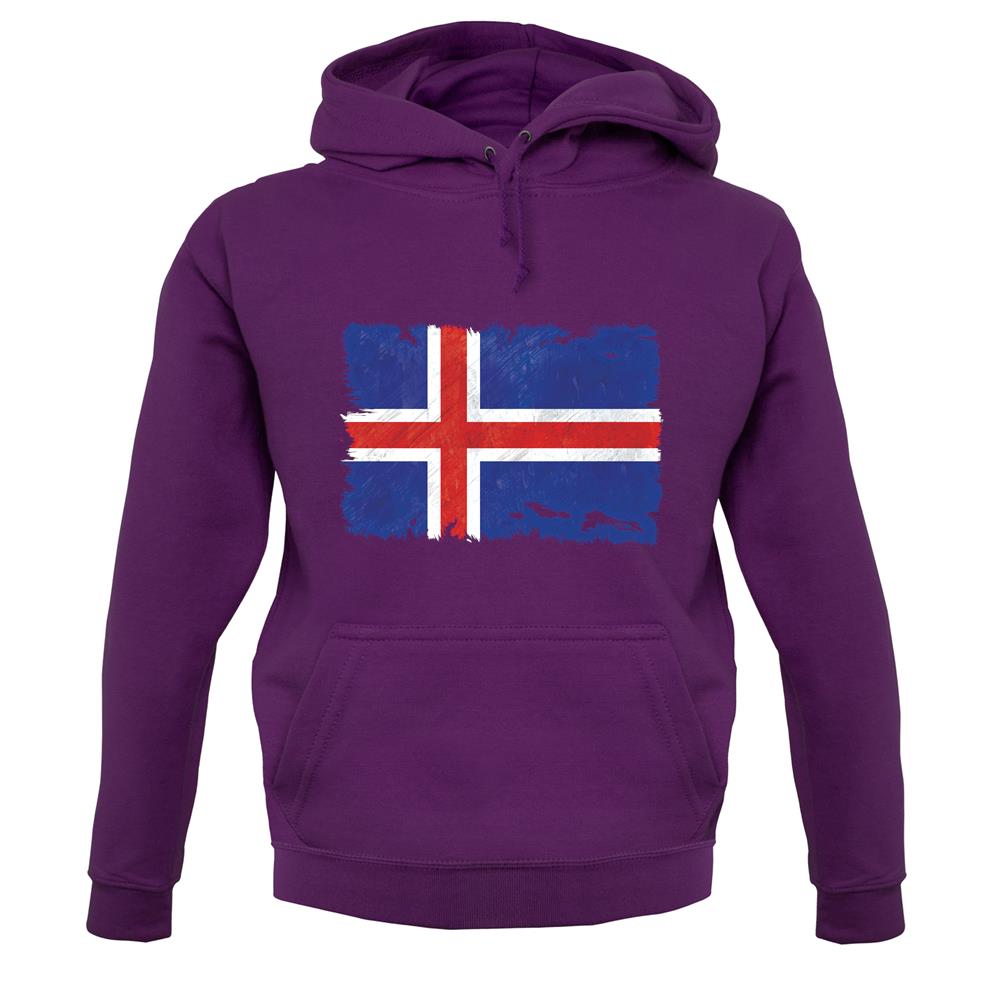 Iceland Grunge Style Flag unisex hoodie Iceland Grunge Style Flag unisex hoodie