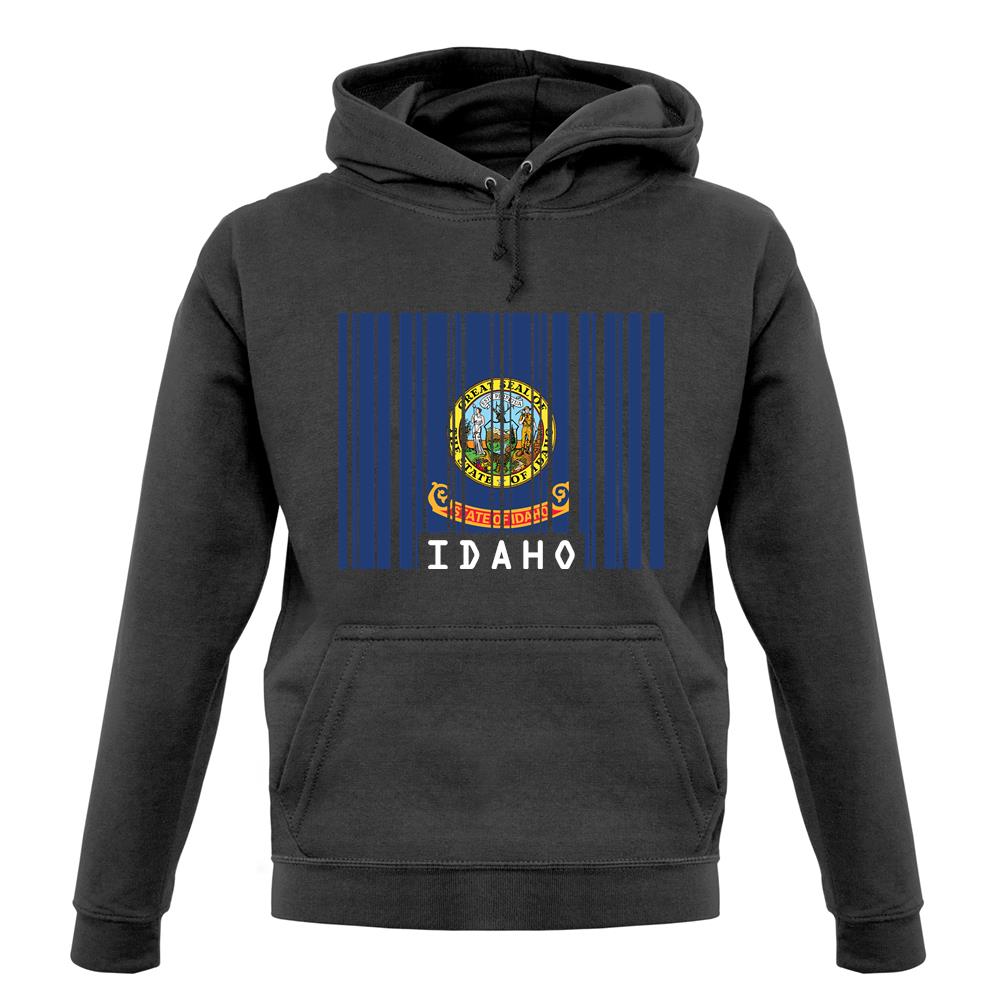 Idaho Barcode Style Flag unisex hoodie Idaho Barcode Style Flag unisex hoodie