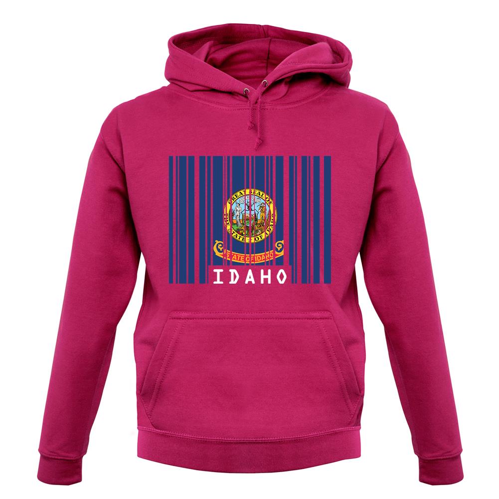 Idaho Barcode Style Flag unisex hoodie Idaho Barcode Style Flag unisex hoodie